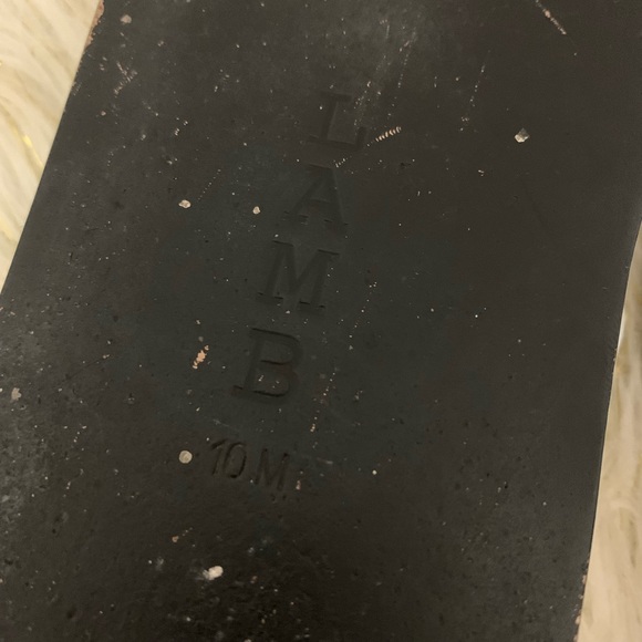 L.A.M.B. Bellatrix Gray Leather Strappy Sandals 10 - Picture 7 of 8